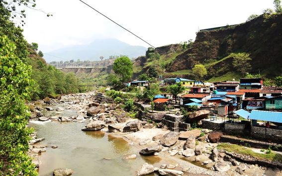 SGT programme, PBL South Asia project, Flood-prone village. Source: Csongor Hönich 2022.